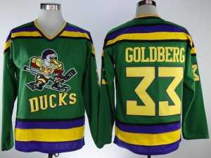 Mens Anaheim Mighty Ducks #33 Greg Goldberg CCM Green Movie Jersey